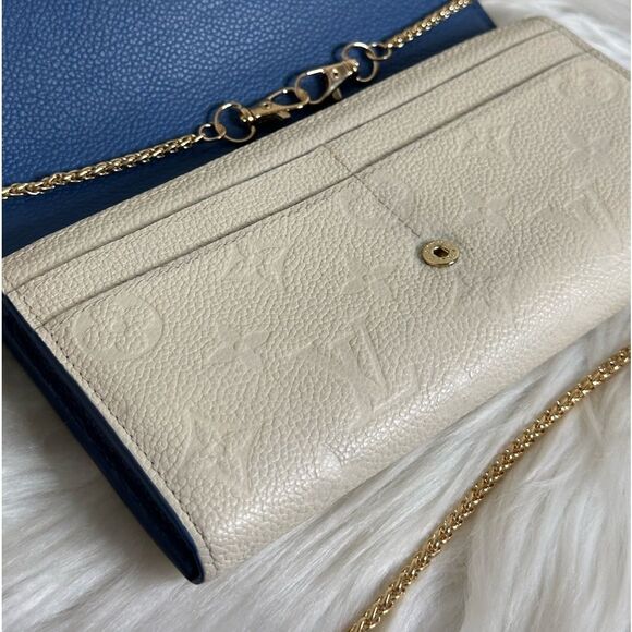 💯Authentic Louis Vuitton Ivory Empreinte Sarah Long Wallet-DIY WOC 🍀 - Picture 14 of 16